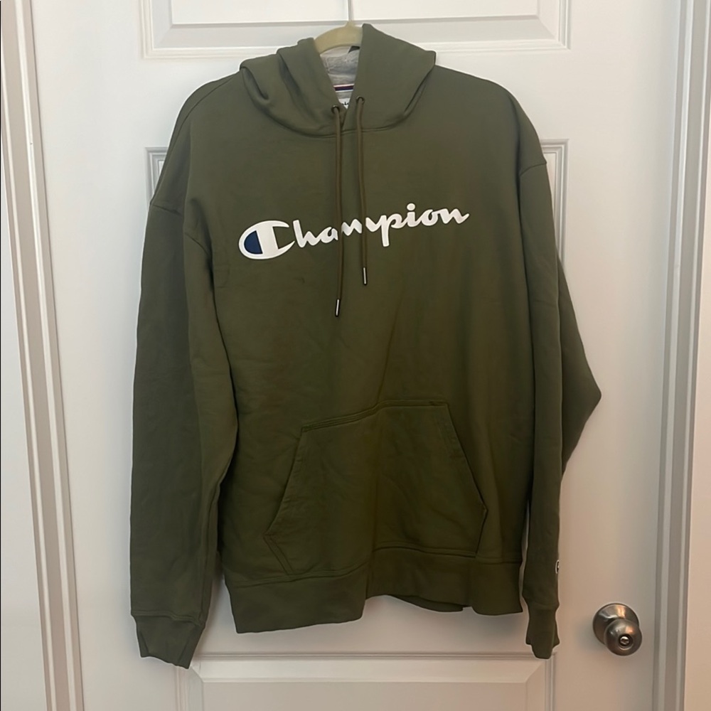 Champion Green Sweater Iconic Logo Pullover